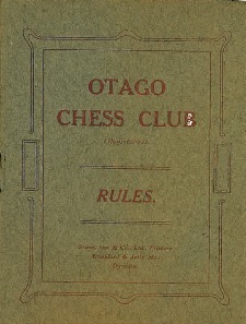 Otago Chess Club Rules 1909